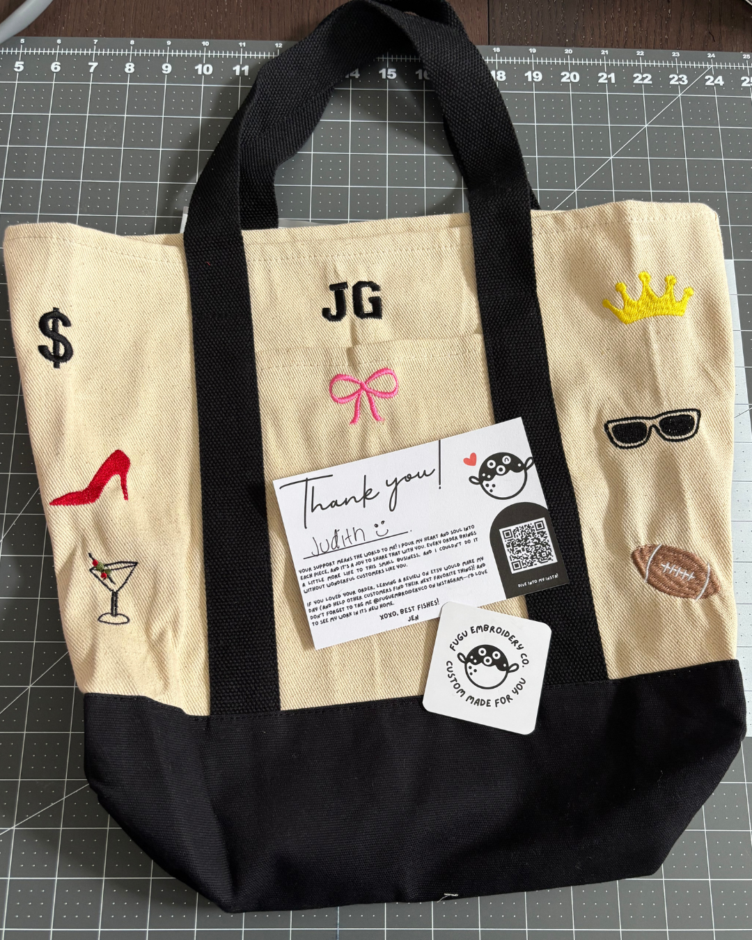 Custom Embroidered Tote Bags