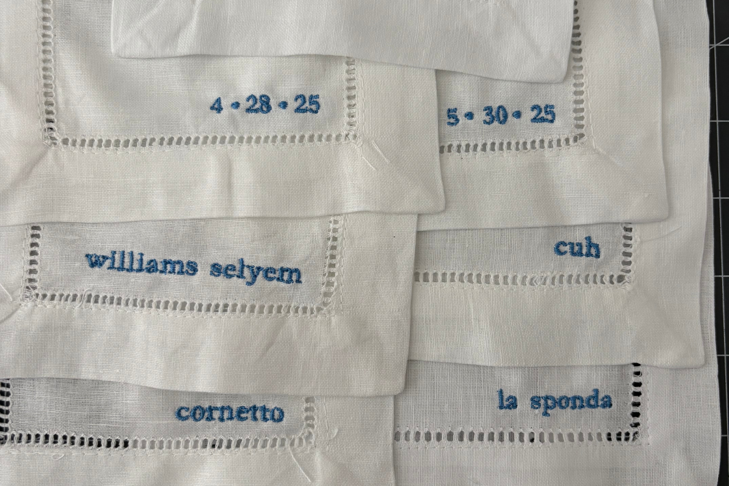 Personalized Linen Cocktail Napkins