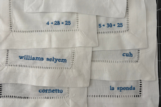 Personalized Linen Cocktail Napkins