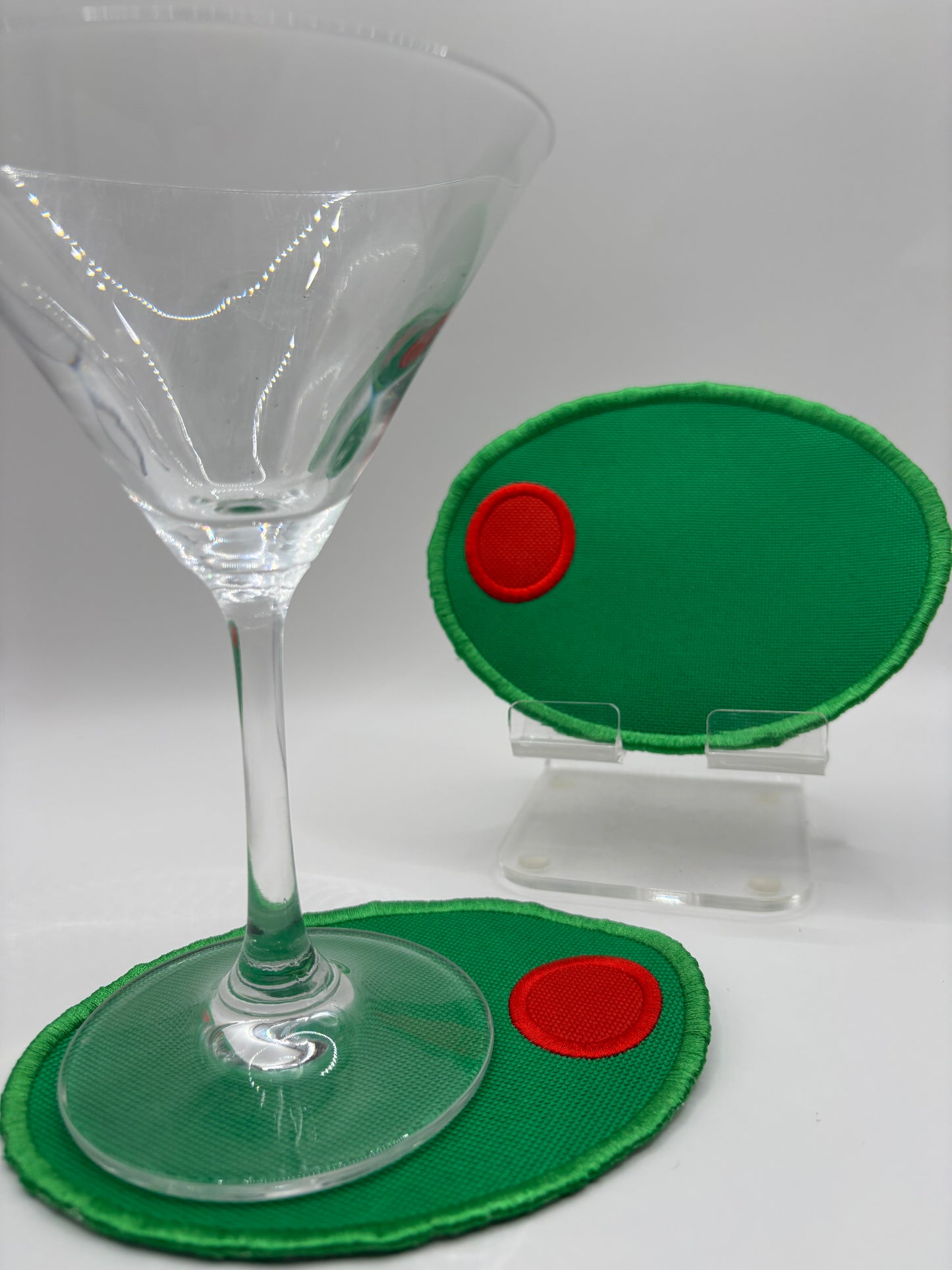 Embroidered Contour Drink Coasters