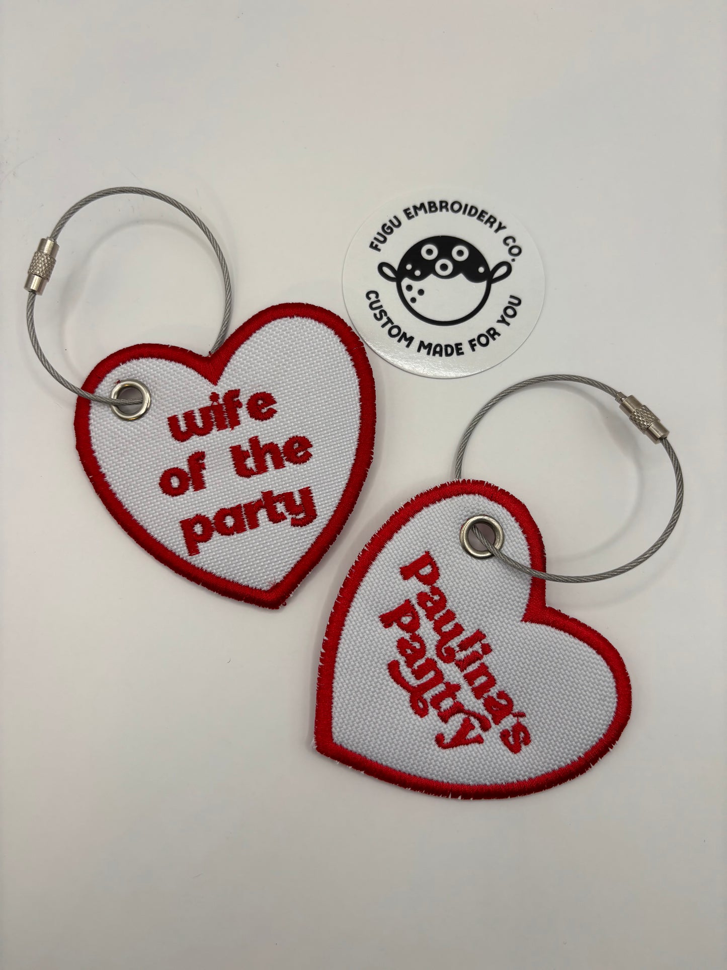 Custom Embroidered Keychain Charm