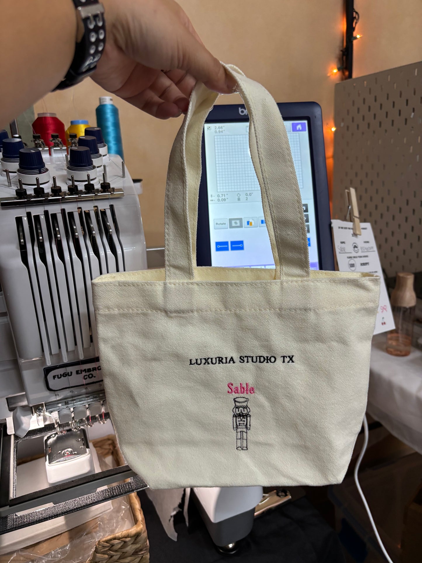 Personalized Mini Canvas Tote Bag