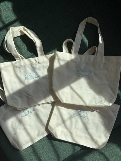 Personalized Mini Canvas Tote Bag