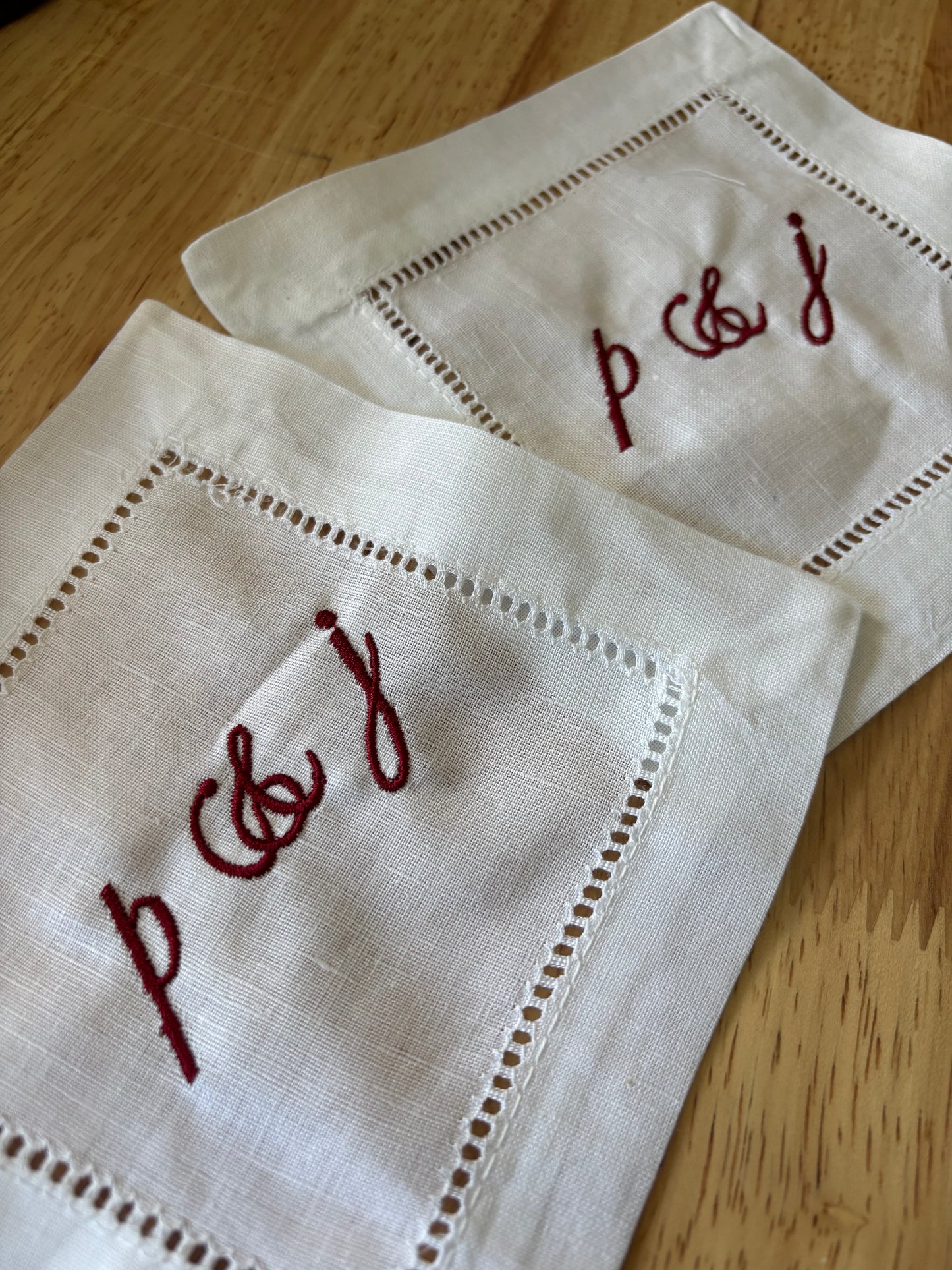 Personalized Linen Cocktail Napkins