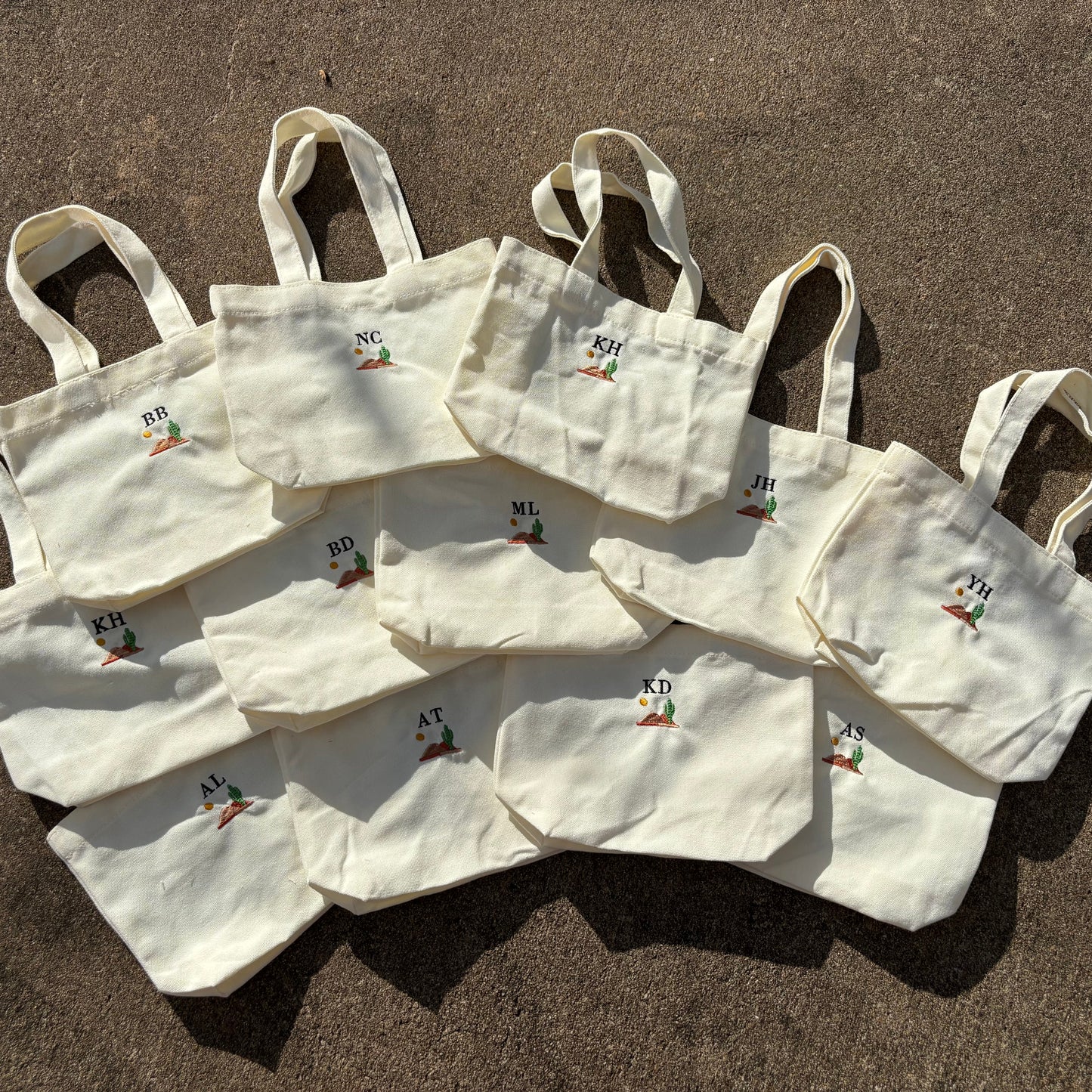 Personalized Mini Canvas Tote Bag