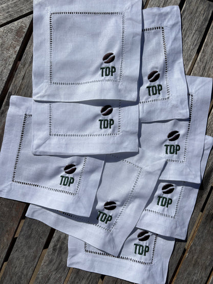Personalized Linen Cocktail Napkins