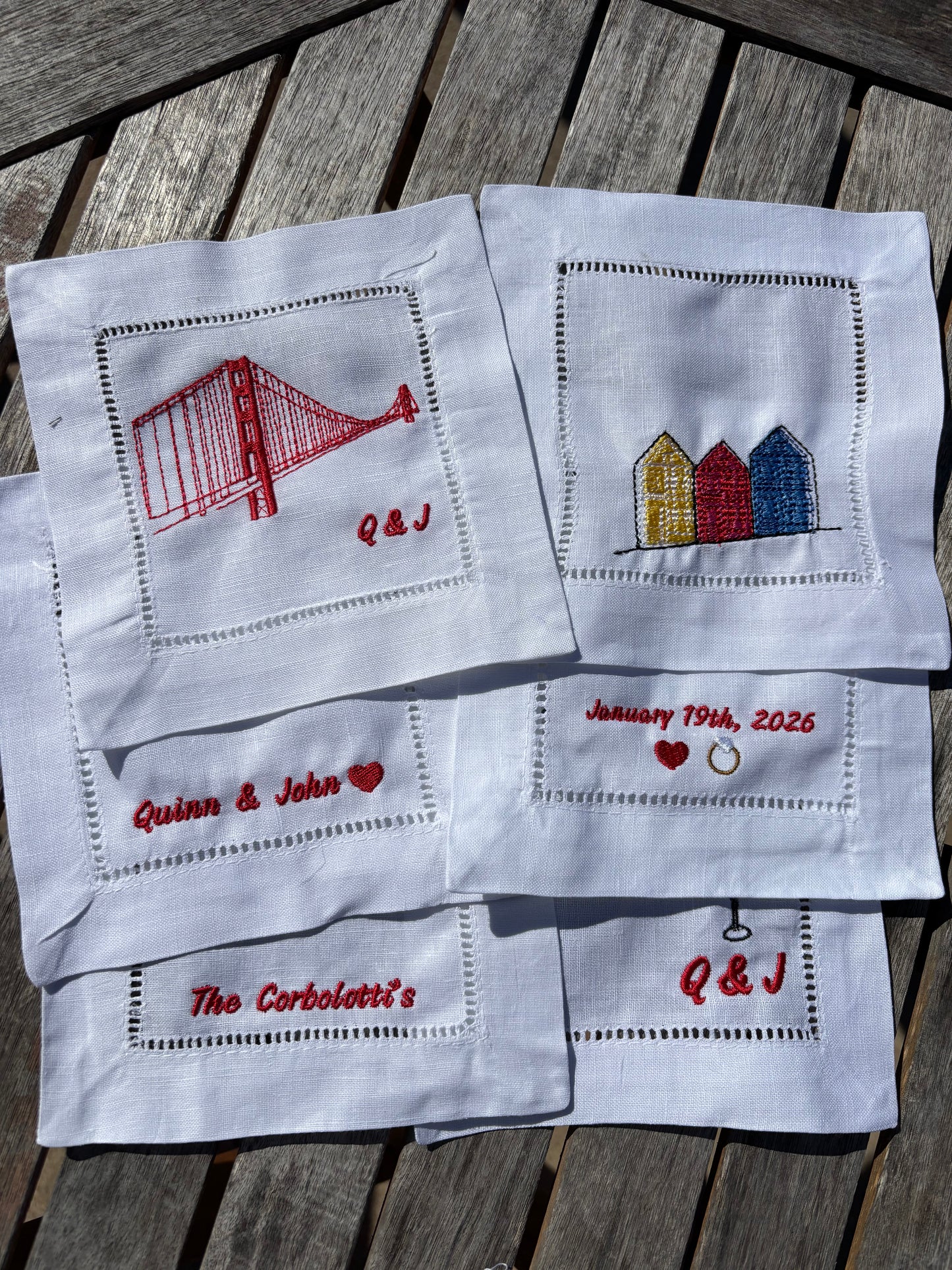 Personalized Linen Cocktail Napkins