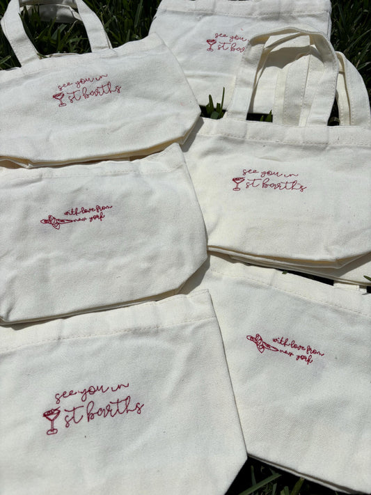 Personalized Mini Canvas Tote Bag