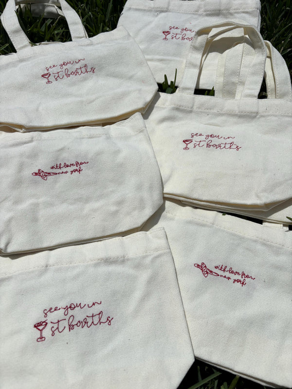 Personalized Mini Canvas Tote Bag